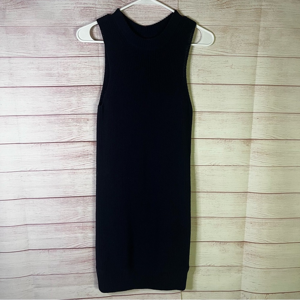 Brochu Walker Adia Tunic  Navy Blue Sleeveless Knit‎ Sweater Dress Size XS